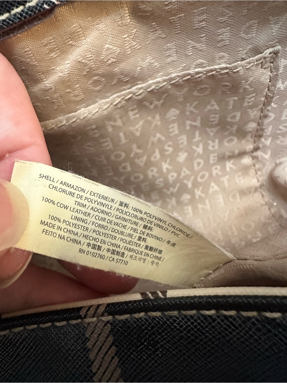 Kate Spade XL Plaid Allison Ave Sidney Tote Bag Purse Heritage Old Money Neutral - Picture 5 of 10